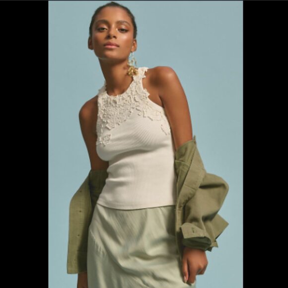 Brand New The Pippah Lace Appliqué Tank - Picture 1 of 8